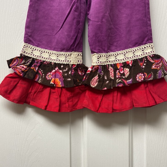 Toddler girls ruffle pants with long sleeve shirt very cute size 4 new with tags - Picture 6 of 8